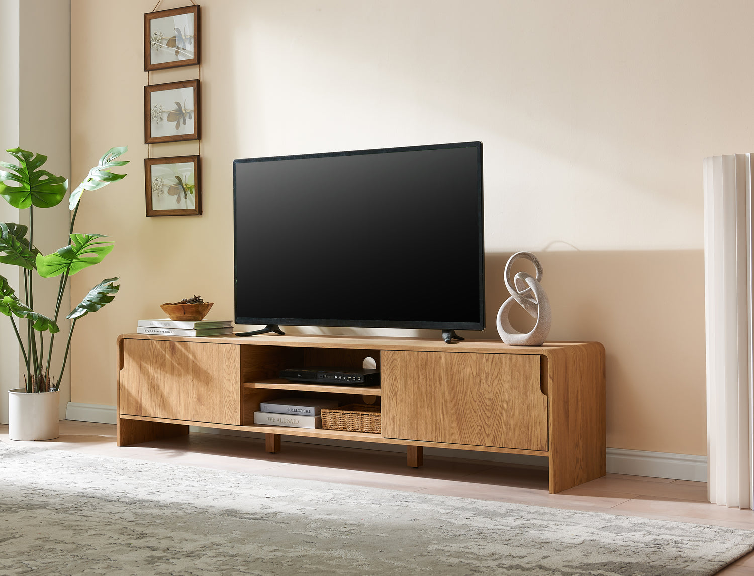 LIGHT OAK TV UNIT