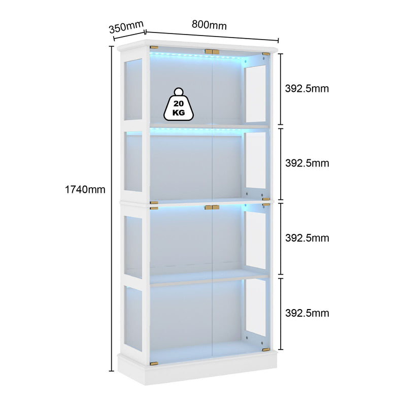 Arlo Duo LED Display Cabinet - Unique Storage Stand