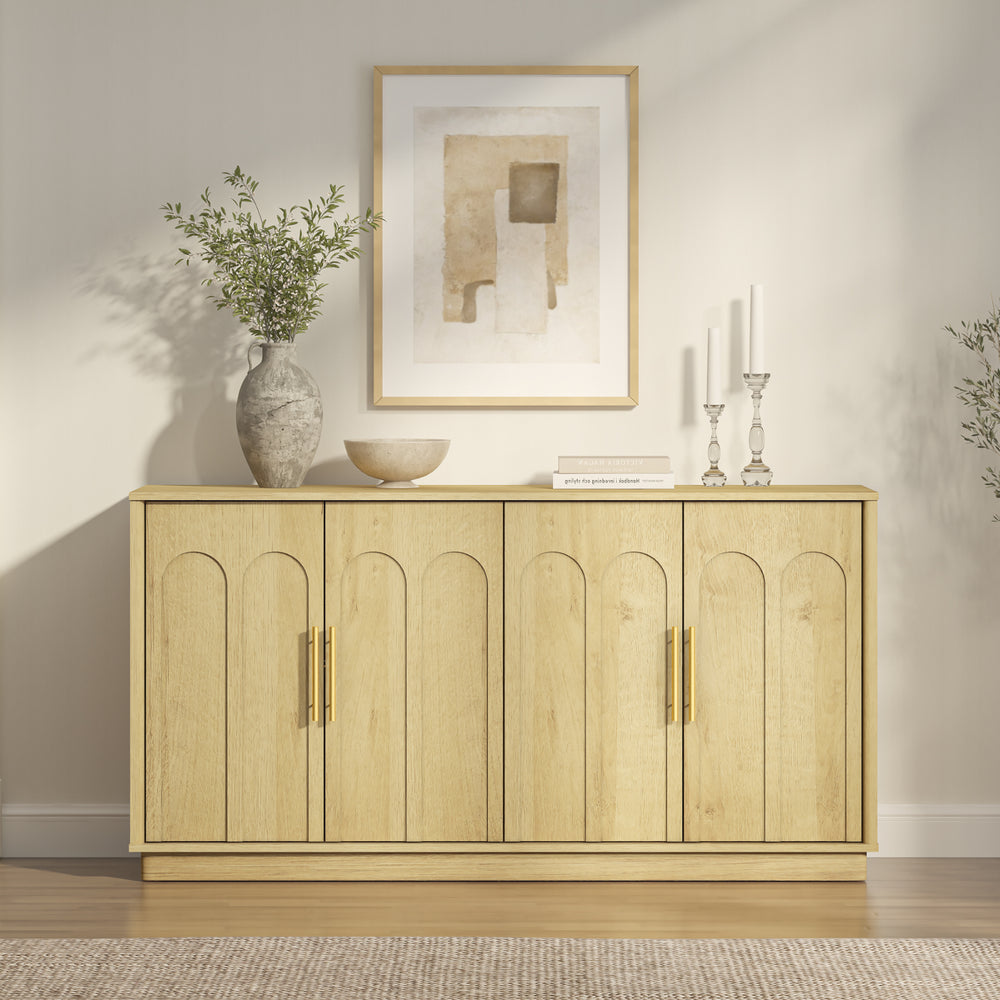 Opera Oak 4 Door Buffet Sideboard