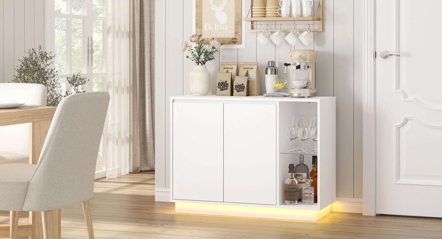 Arlo White Sideboard with LED Lighting