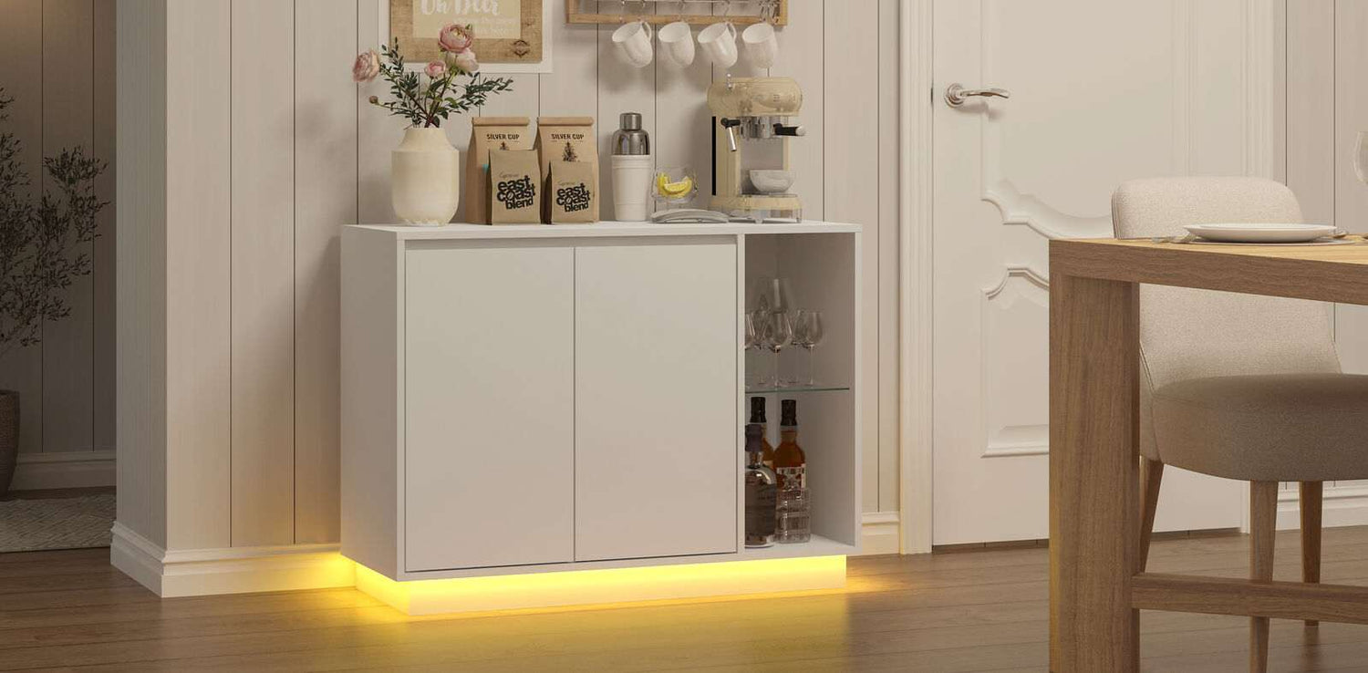 Arlo White Sideboard with LED Lighting
