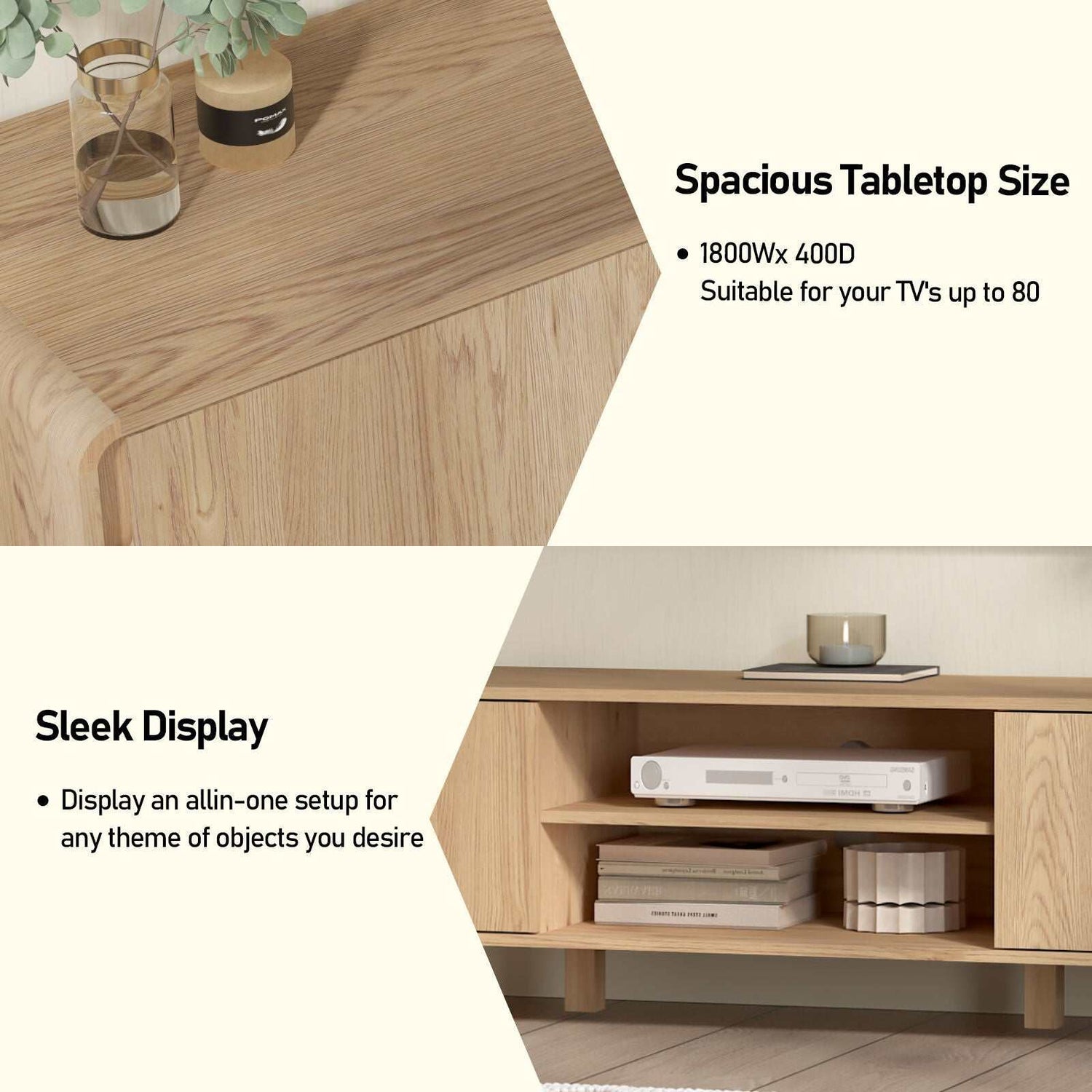 Sabi 180CM TV Entertainment Unit - Ideal for Bedroom and Living Room