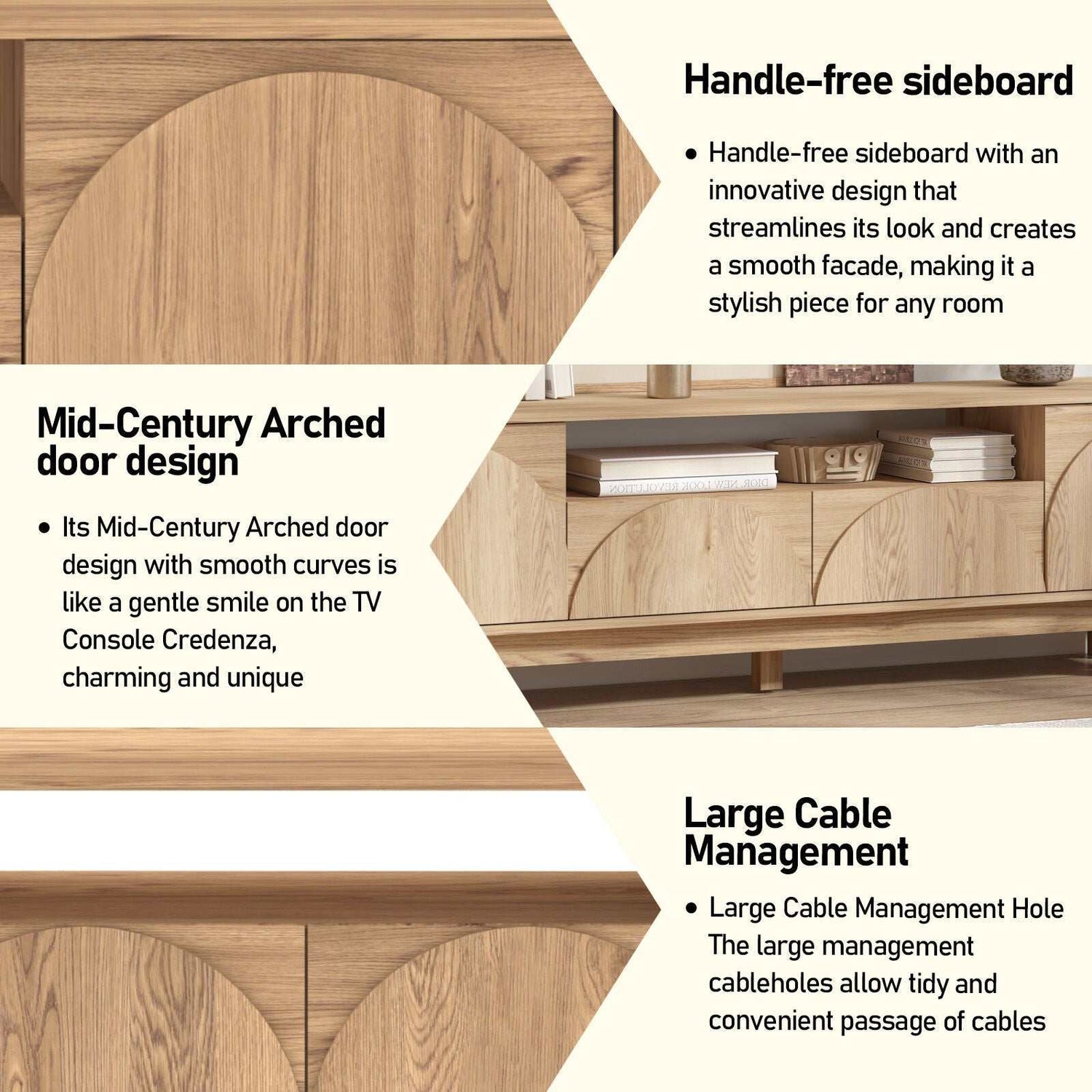 Eden Arch 180cm TV Entertainment Unit — Perfect Blend of Style and Functionality for Your Living Room