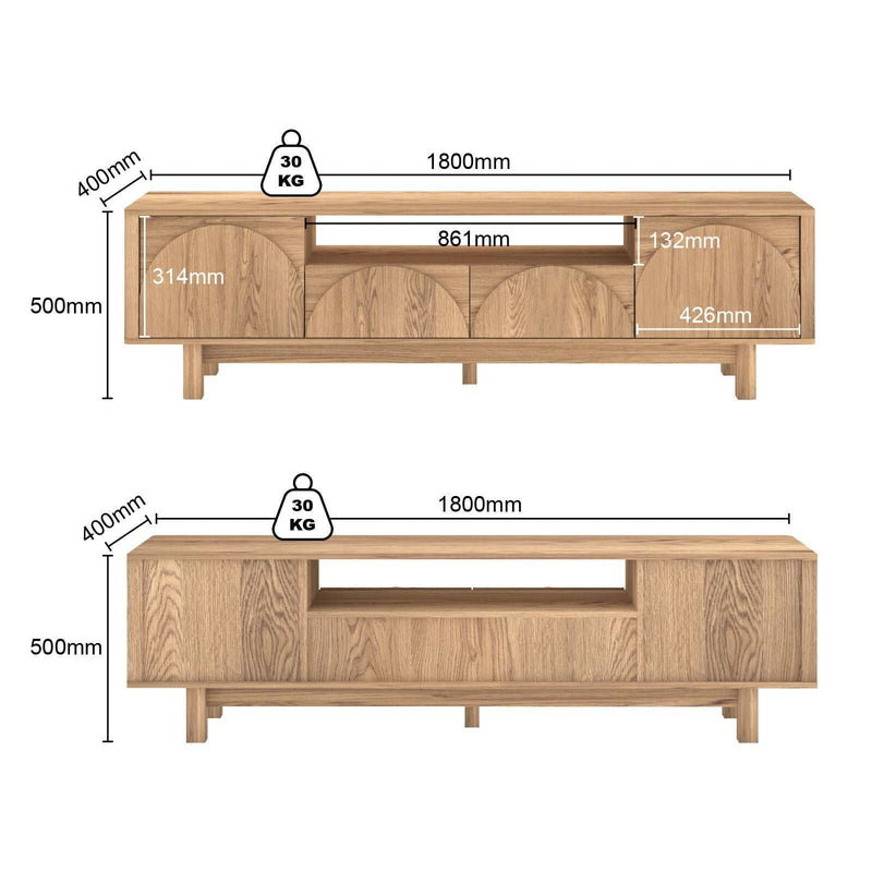 Eden Arch 180cm TV Entertainment Unit — Perfect Blend of Style and Functionality for Your Living Room