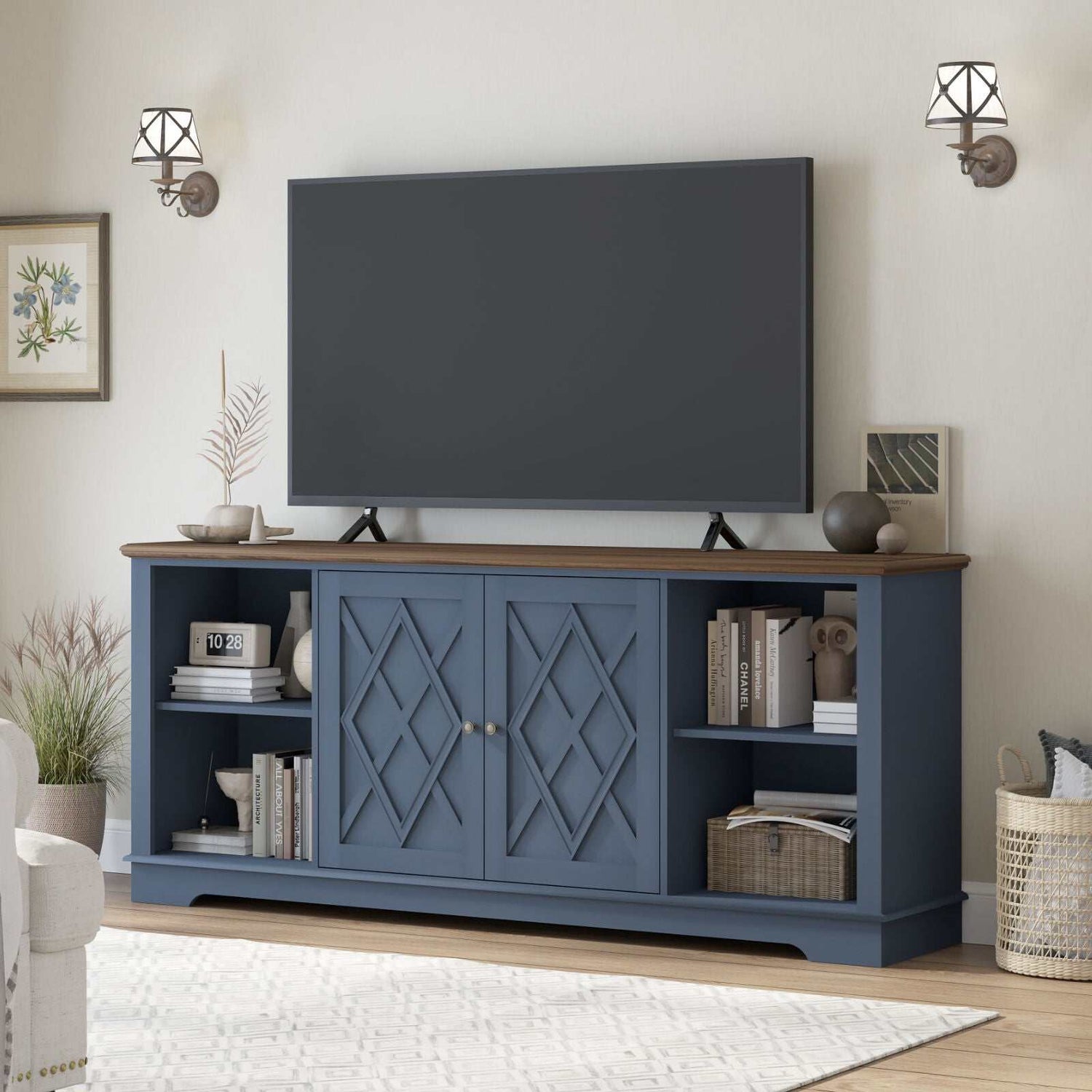 Brook Nautica Blue TV Entertainment Unit - Blending Style and Functionality