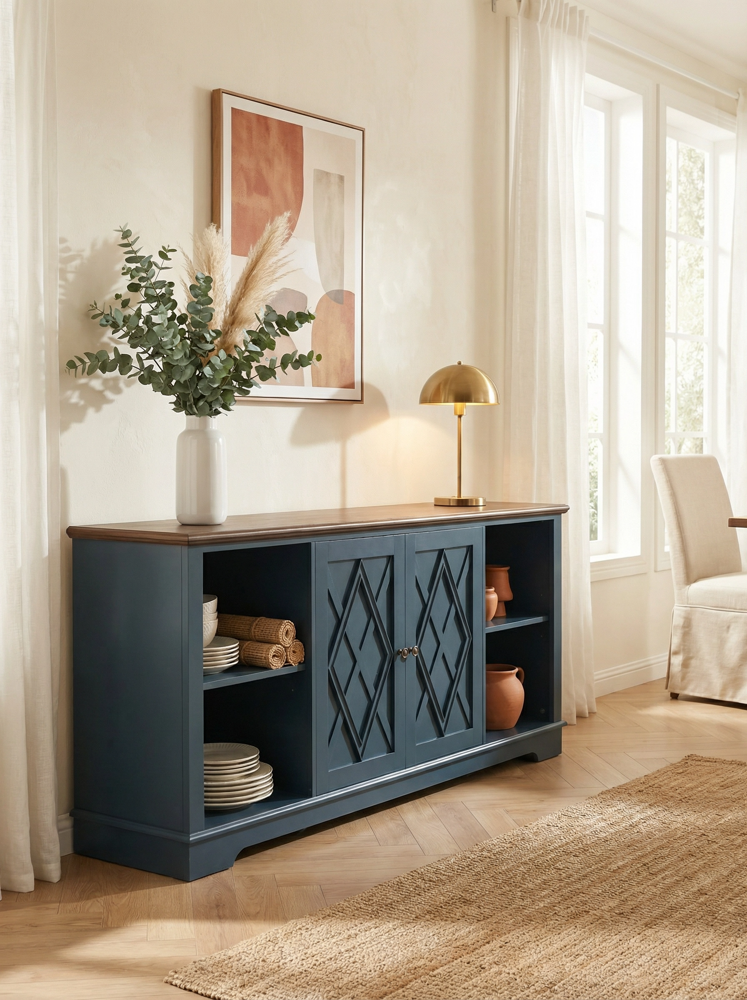 Brook Nautica Blue TV Entertainment Unit - Blending Style and Functionality