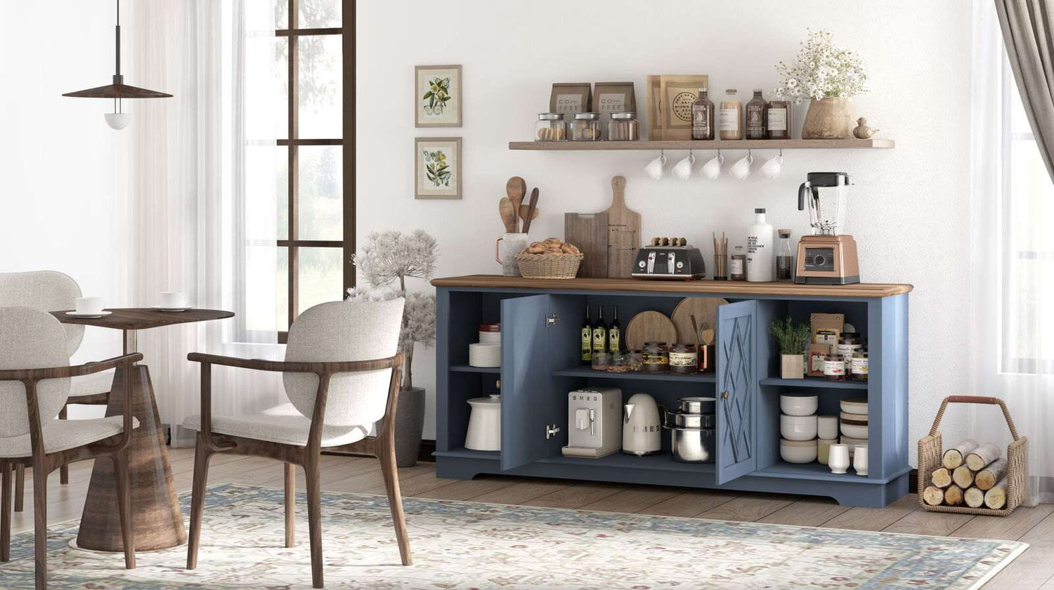 Brook Nautica Blue TV Entertainment Unit - Blending Style and Functionality