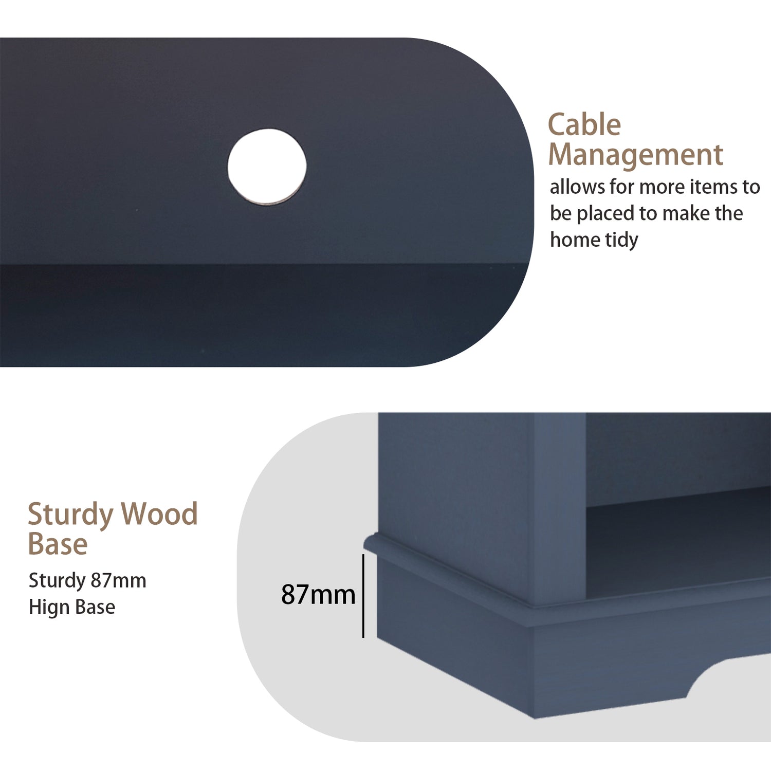 Brook Nautica Blue TV Entertainment Unit Set of 2