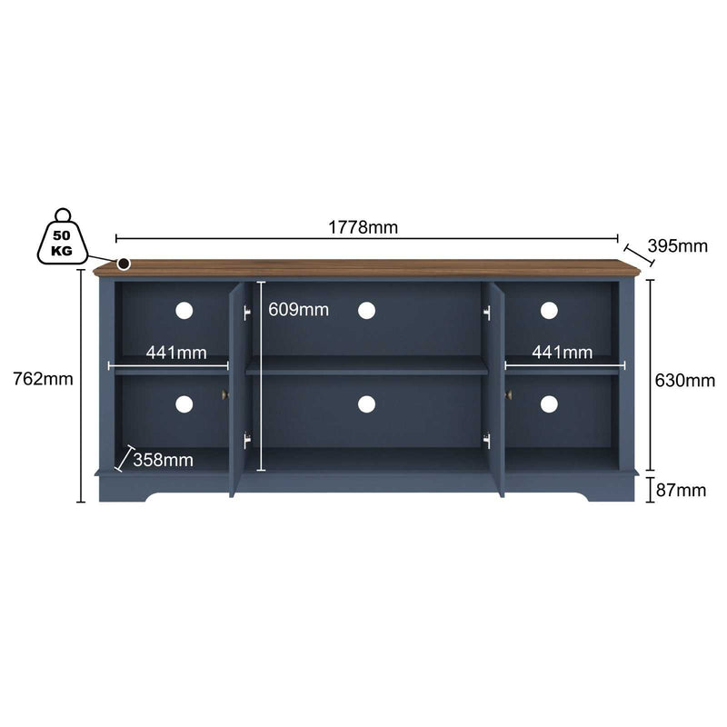 Brook Nautica Blue TV Entertainment Unit - Blending Style and Functionality
