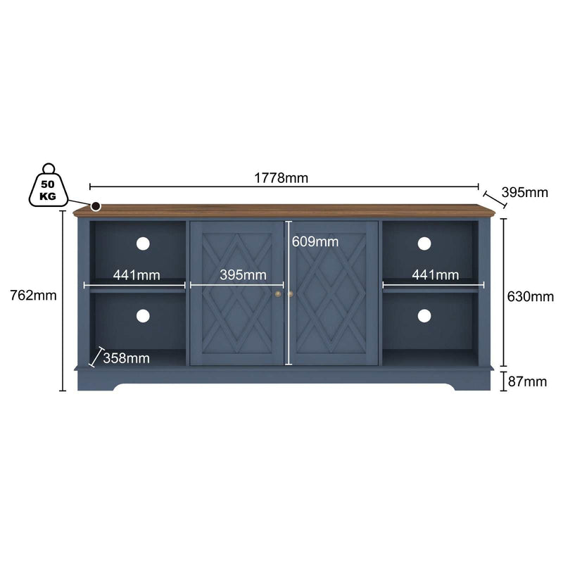 Brook Nautica Blue TV Entertainment Unit - Blending Style and Functionality