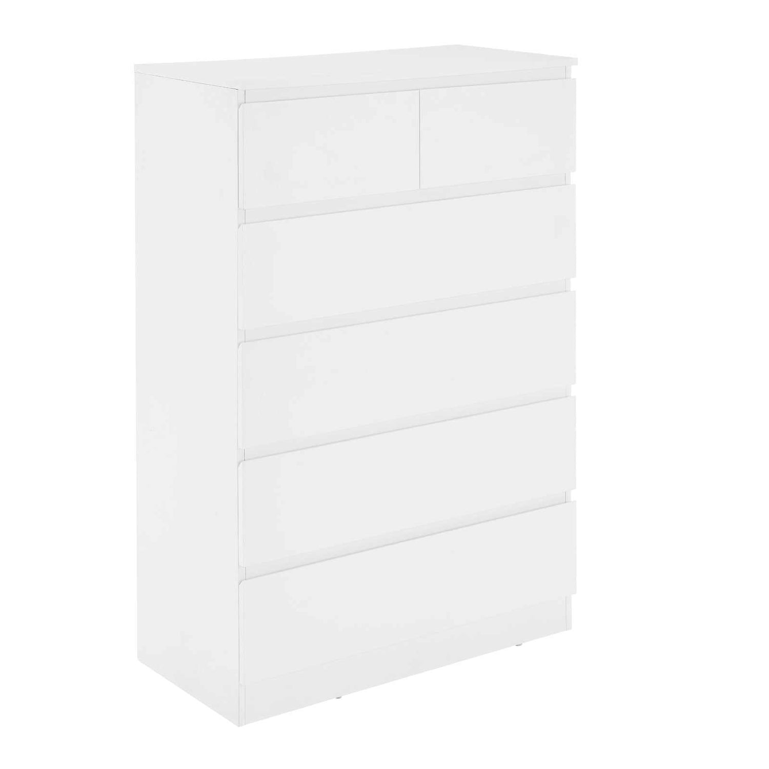 Matt White 6 Drawer Tallboy Bedroom Storage