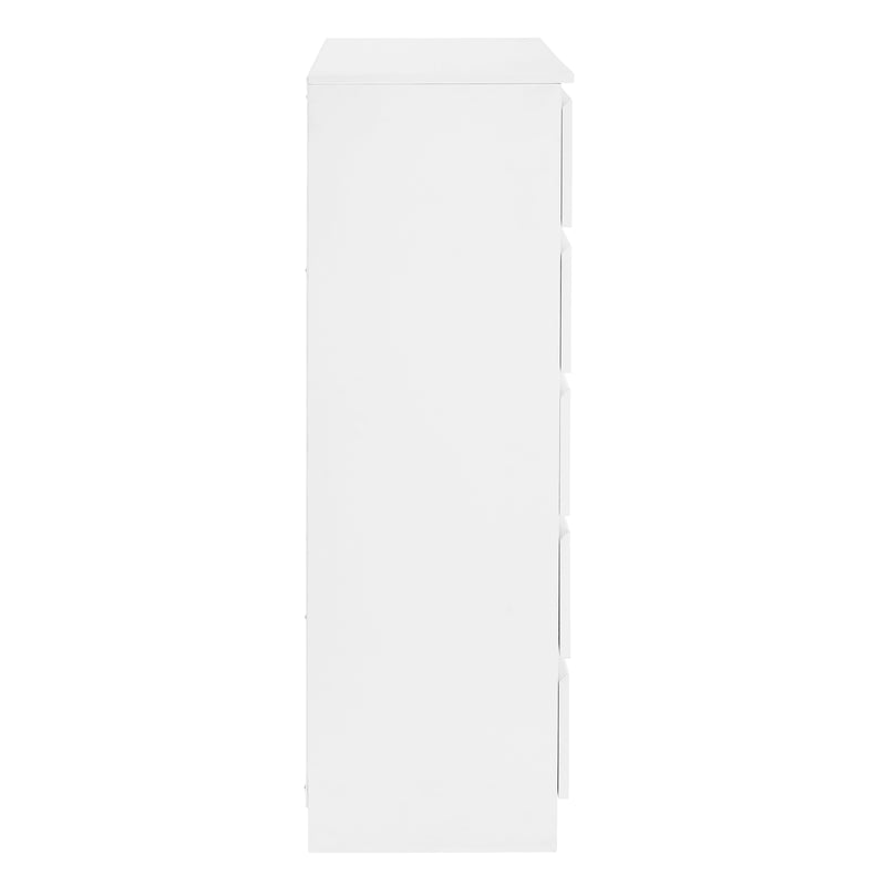 Matt White 6 Drawer Tallboy Bedroom Storage