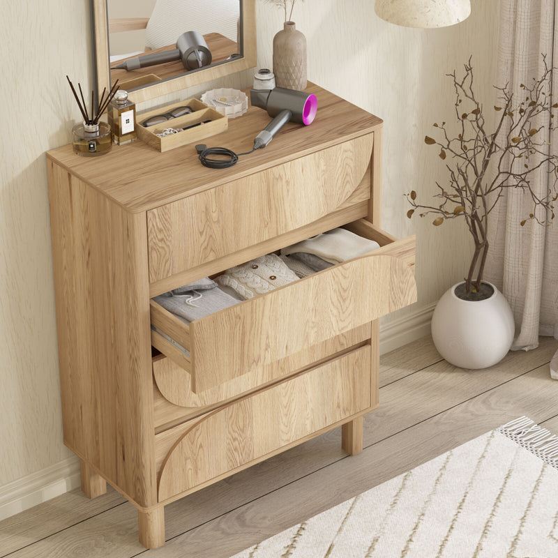 Eden Arched 4 Chest of Drawers Dresser Tallboy | Bedroom Storage Dresser Cabinet