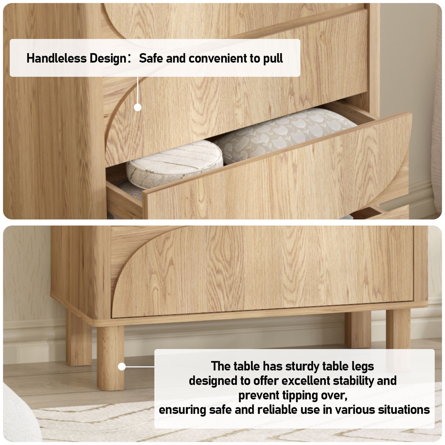 Eden Arched Tallboy and Buffet Sideboard Cabinet Bundle | Spacious Storage Solution