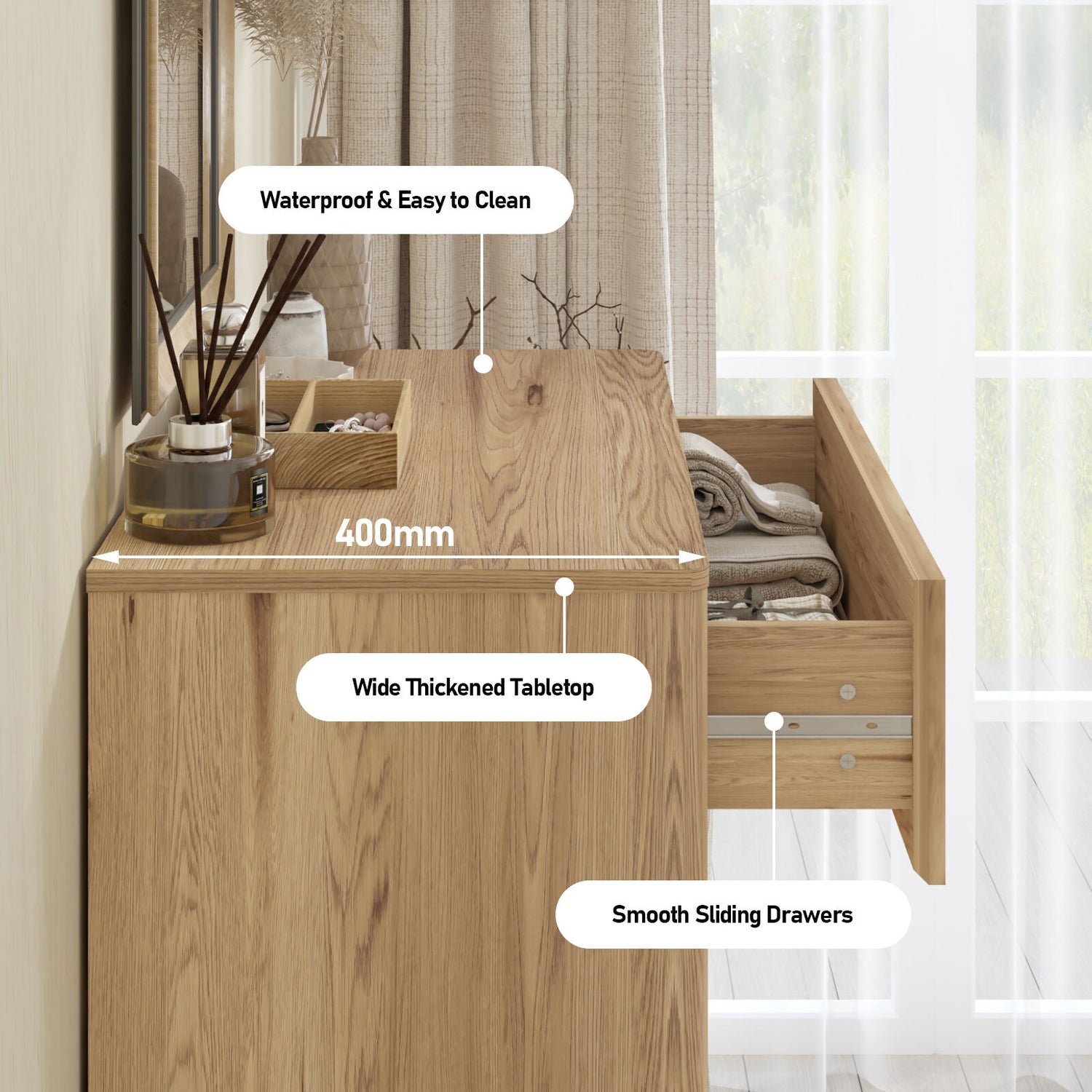 Eden Arched 4 Chest of Drawers Dresser Tallboy | Bedroom Storage Dresser Cabinet