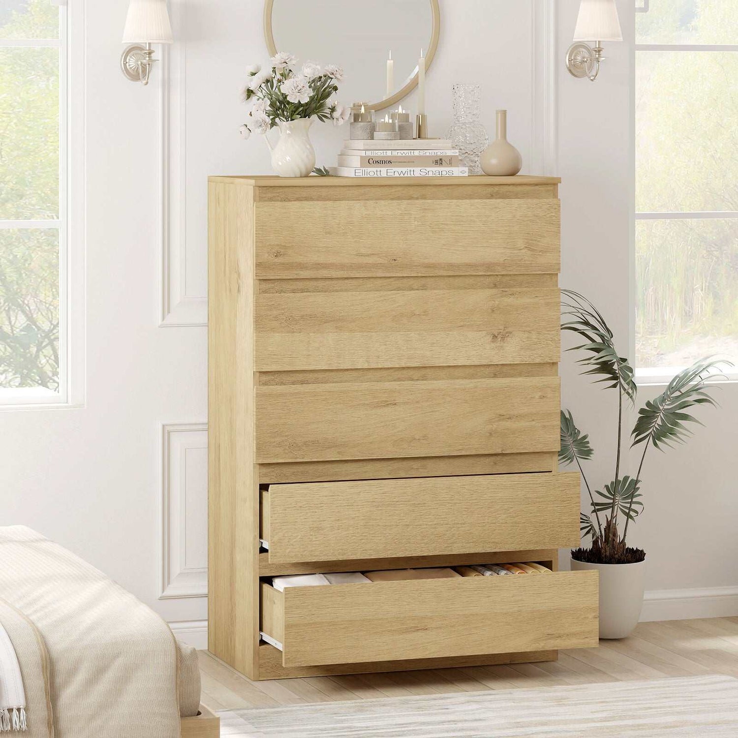 Light Oak 11 Drawers Chest of Drawers Dresser Stylish & Space-Saving Storage Solution