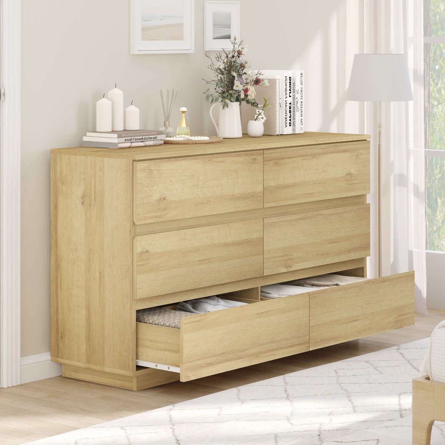 Light Oak 11 Drawers Chest of Drawers Dresser Stylish & Space-Saving Storage Solution