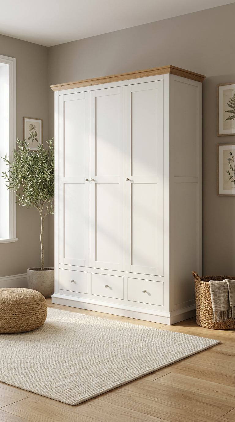 Hannah Wardrobe French Provincial 3 Door 3 Drawer Wardrobe