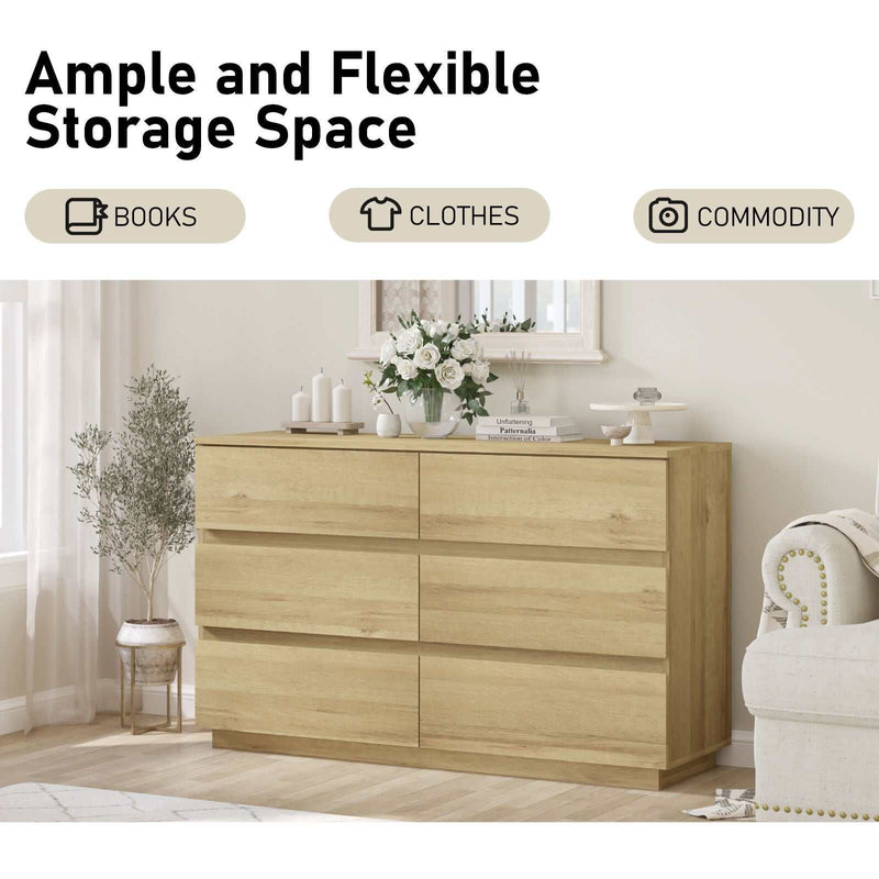 Light Oak 12 Chest of Drawers Dressers Lowboy Bedroom with 12 Drawers
