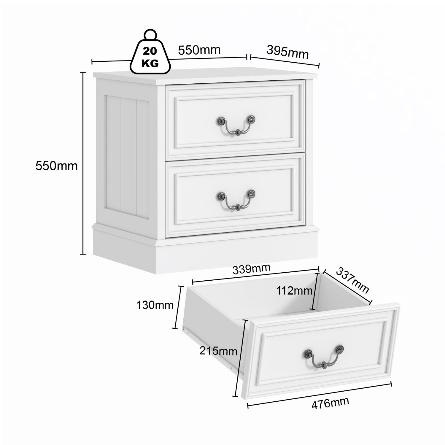 HAMPTON 3-Piece Bedroom Furniture Set