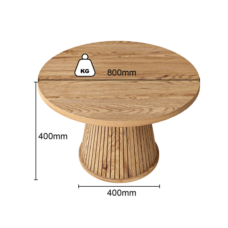 Selene Round Coffee Table - Fluted Design for Modern Living Spaces