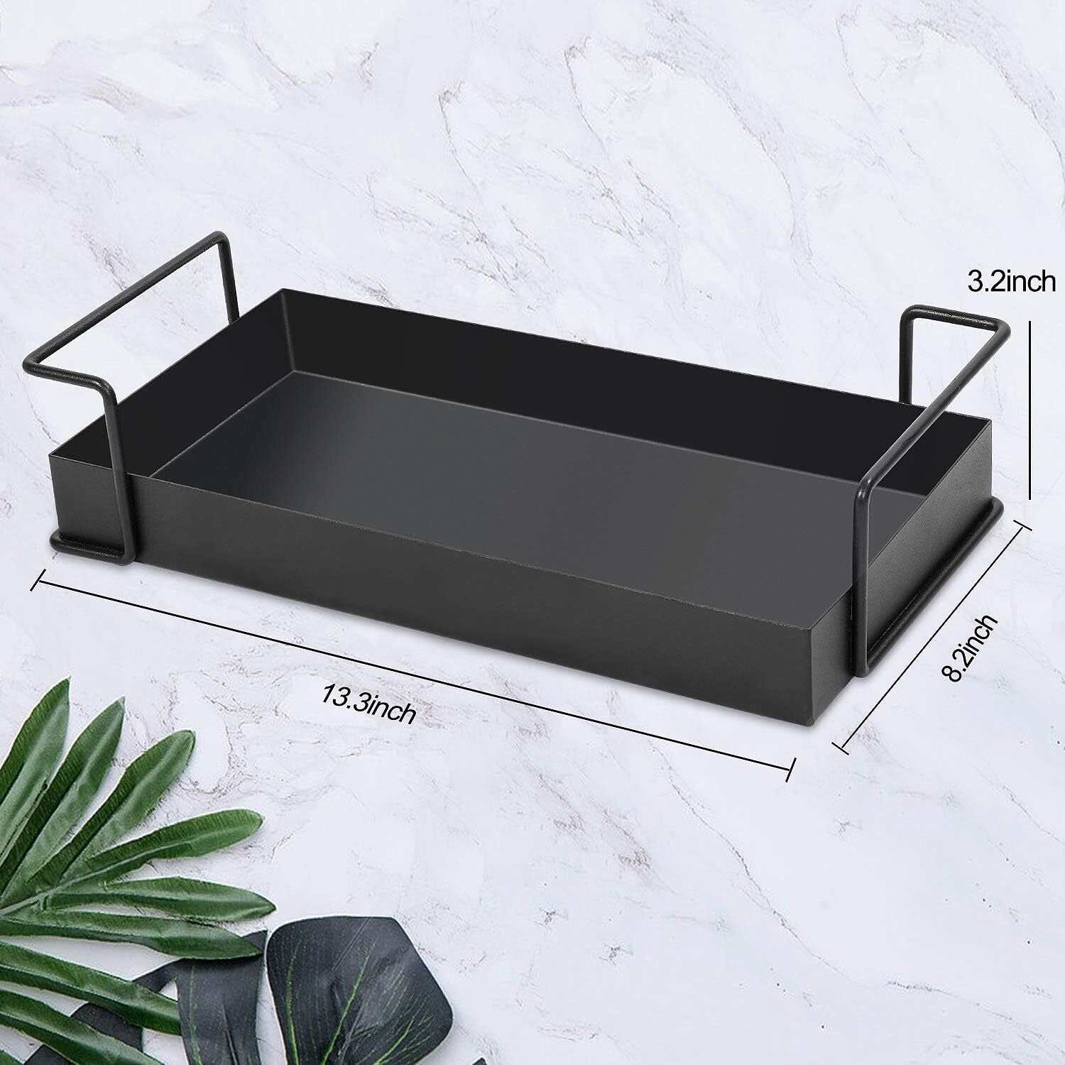 Nordic sleek black decor tray | Stylish Shelf for Organized Spaces