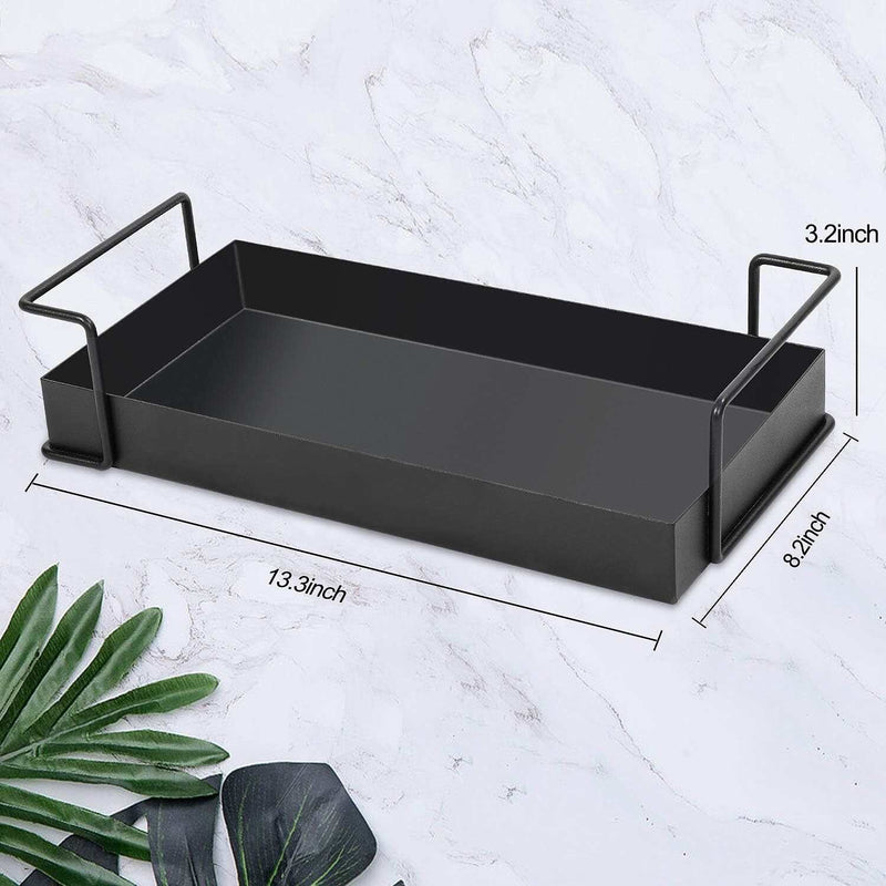 Nordic sleek black decor tray | Stylish Shelf for Organized Spaces