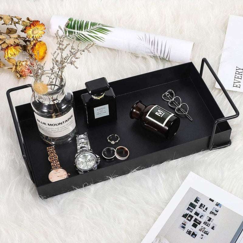 Nordic sleek black decor tray | Stylish Shelf for Organized Spaces