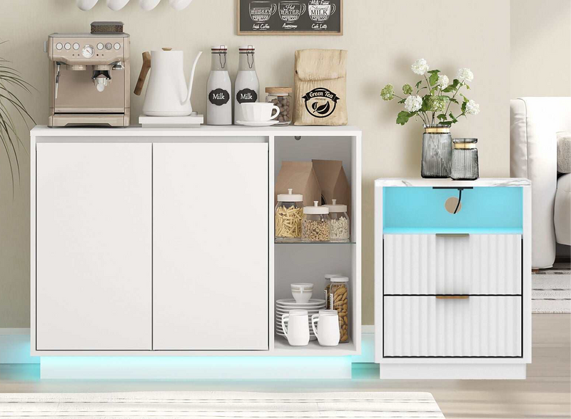 Arlo Storage Set – Cabinet & Bedside Pair