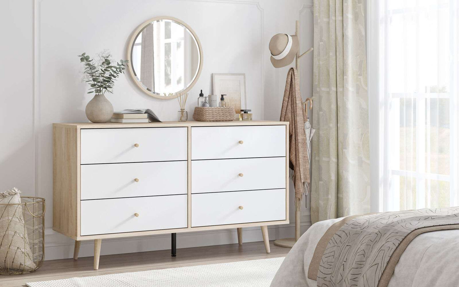 Scandi 12 Lowboy Dresser – 12 Drawer Storage Cabinet for Modern Living