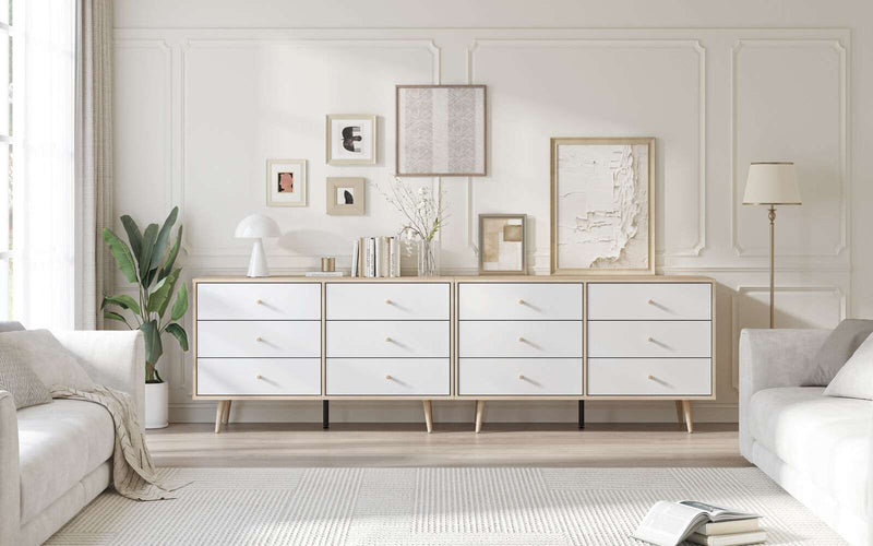Scandi 12 Lowboy Dresser – 12 Drawer Storage Cabinet for Modern Living