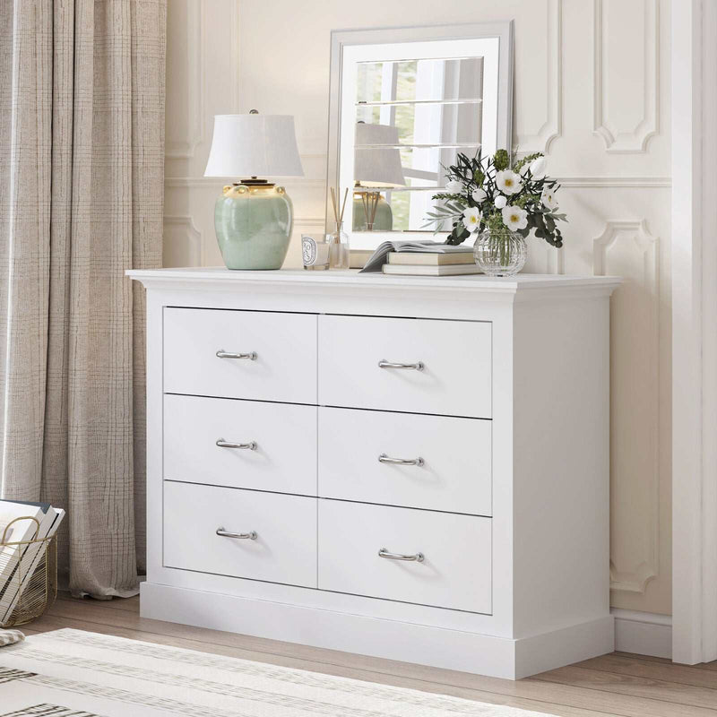 Ashford White 6 Chest of Drawers | Stylish Bedroom Storage Merryluk Home Living Ashford White 6 Chest of Drawers | Stylish Bedroom Storage Merryluk Home Living