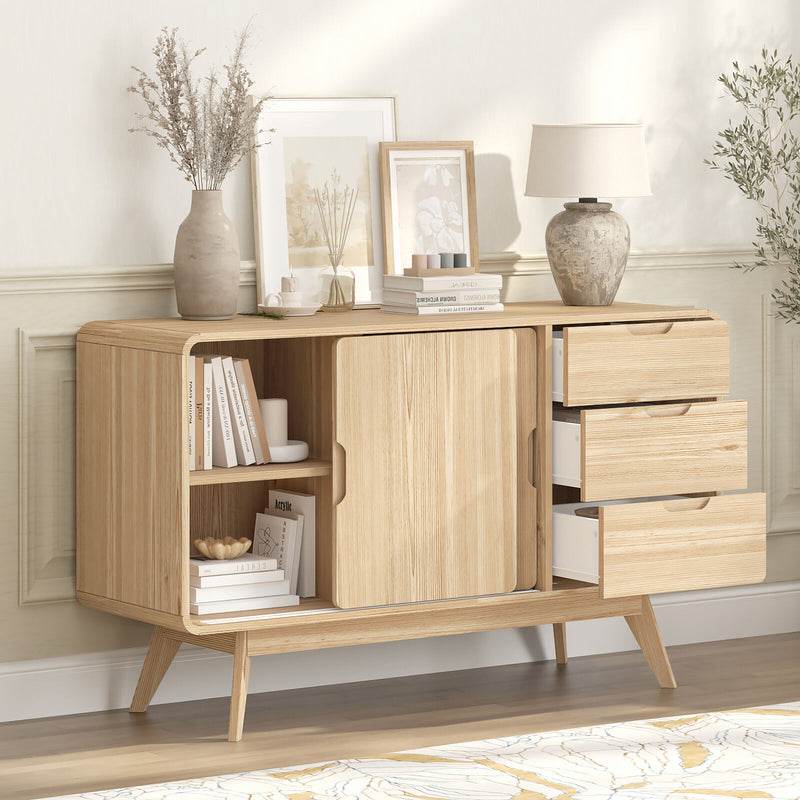 Oslo Sliding Door Buffet Sideboard Set of 2