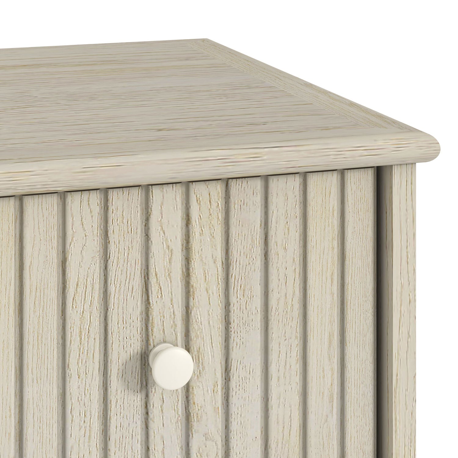 Latimet Coastal 6-Drawer Chest – Light Ash with Fluted Detailing