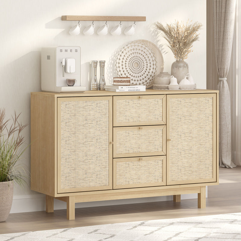 Nara Duo Rattan Buffet Storage Cabinets