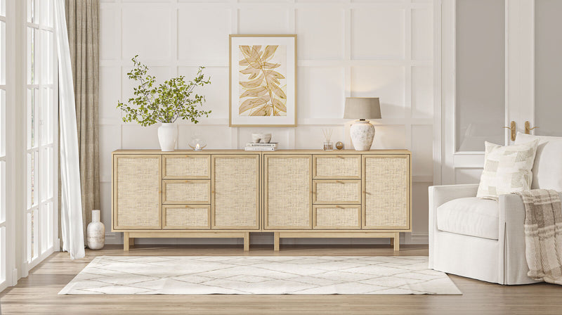 Nara Duo Rattan Buffet Storage Cabinets