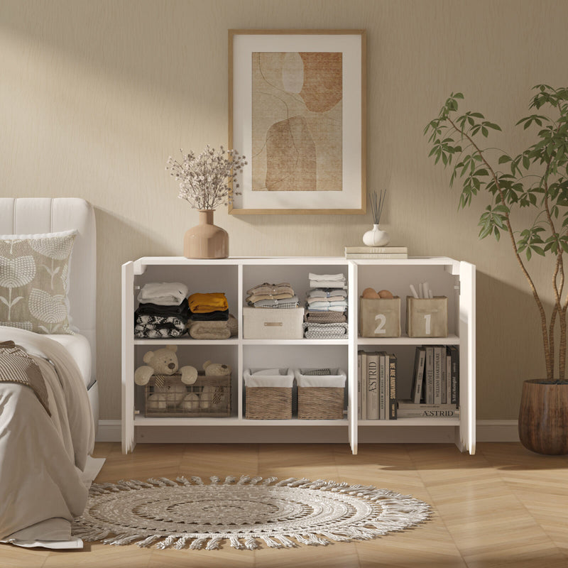 Scallop White Fluted Sideboard