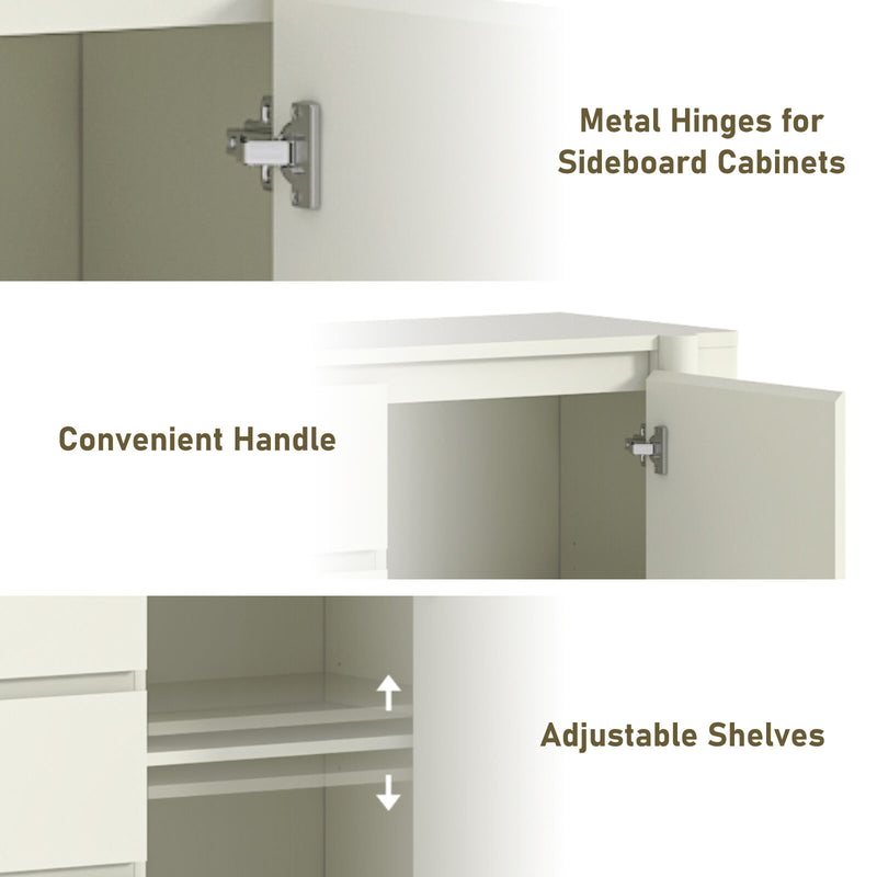 Taylor Large Sideboard 150cm Cupboard | Spacious and Stylish Storage Solution