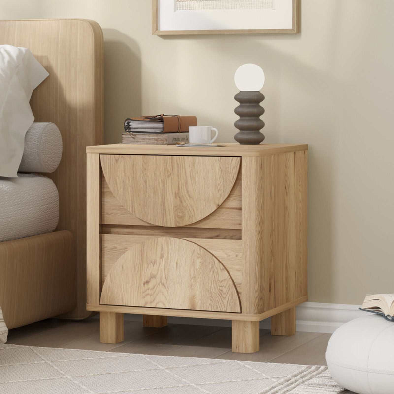 Eden Arched Bedside Tables – Set of 2 with 2 Drawers for Bedroom or Living Room