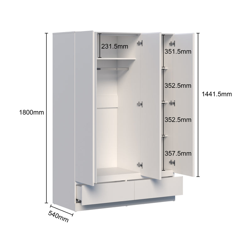 The Felix Modern Sleek Wardrobe Bundle - Maximum Bedroom Storage Solution