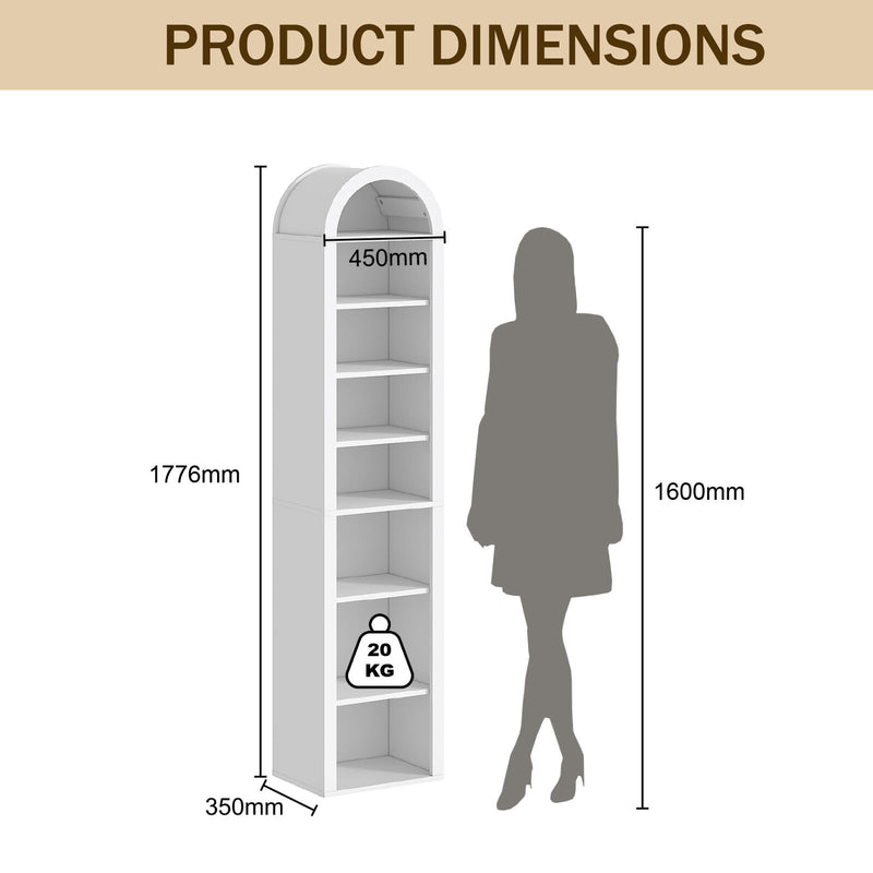 Opera Slim White Arch Cabinet