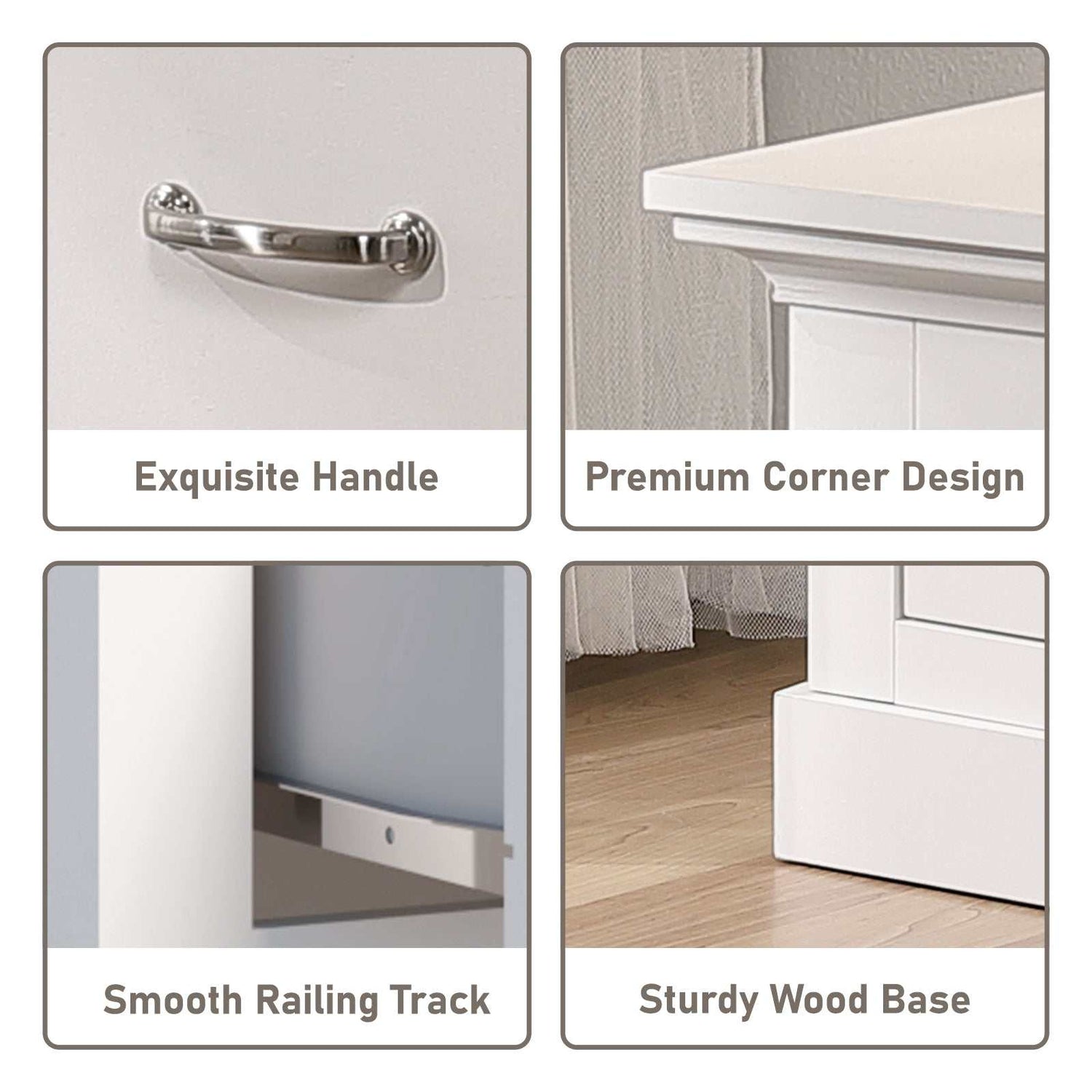 Ashford White 2 Drawer Bedside Table  - Elegant Storage Solution for Your Bedroom