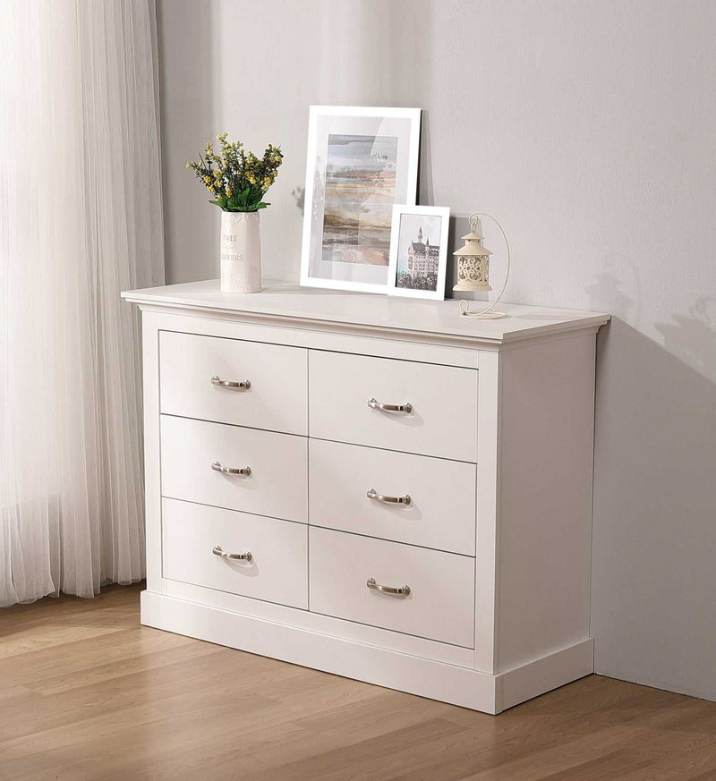 Ashford Bedroom Set – 6-Drawer Chest, Bedside Table & Console Table Included