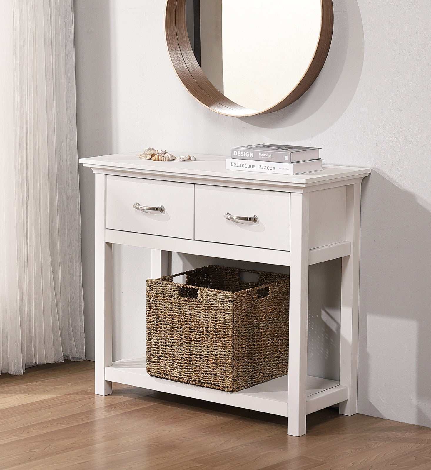 Ashford Bedroom Set – 6-Drawer Chest, Bedside Table & Console Table Included