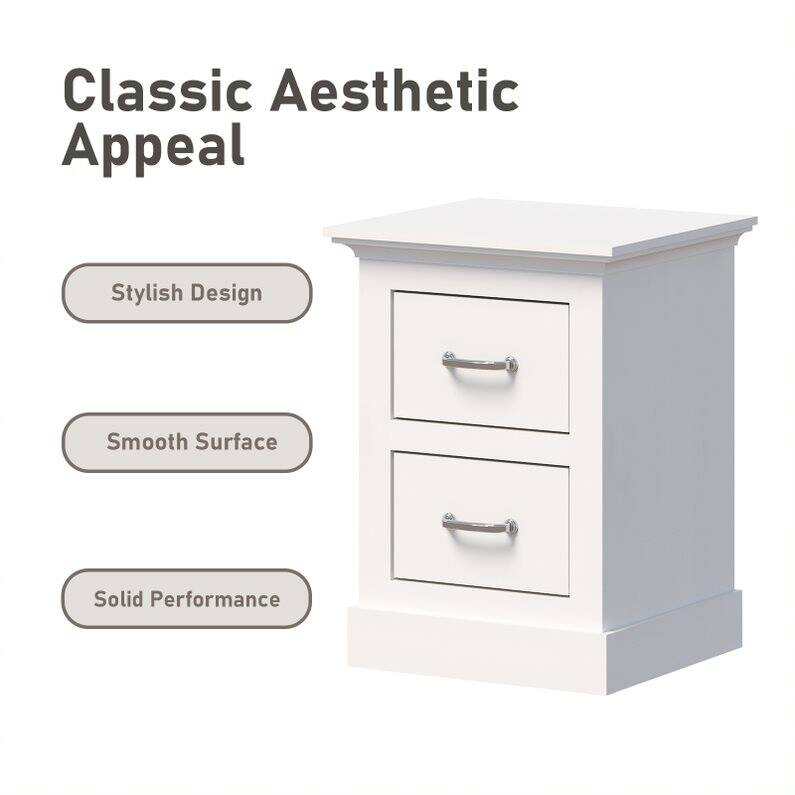Ashford White Bedside Tables – Set of 2