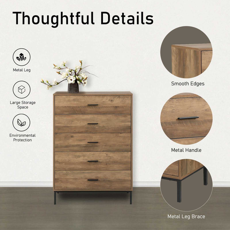 five drawer dresser