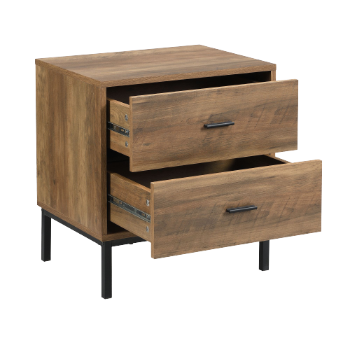 MerryLuk Bronx Chest of 5 Drawers Dresser and Nightstand Set