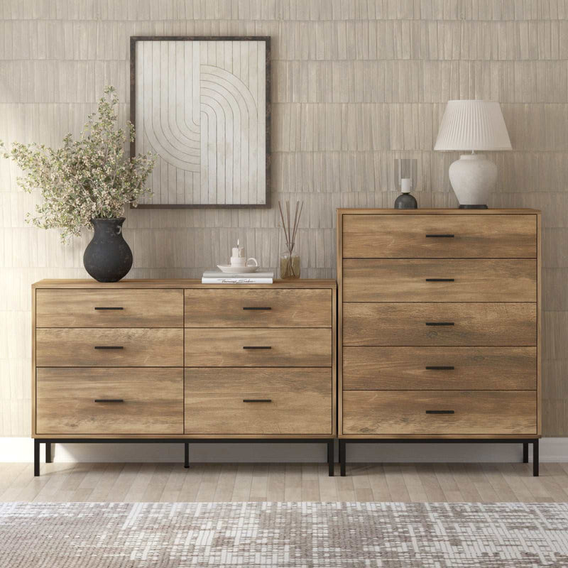 Bronx Duo – 5 & 6-Drawer Dresser Set