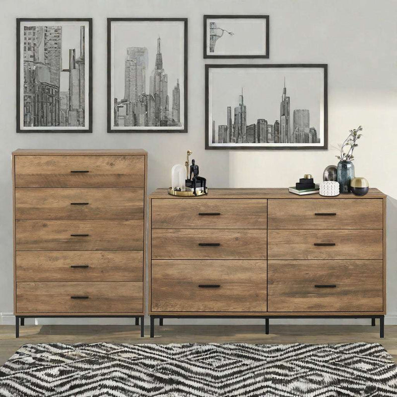 Bronx Duo – 5 & 6-Drawer Dresser Set