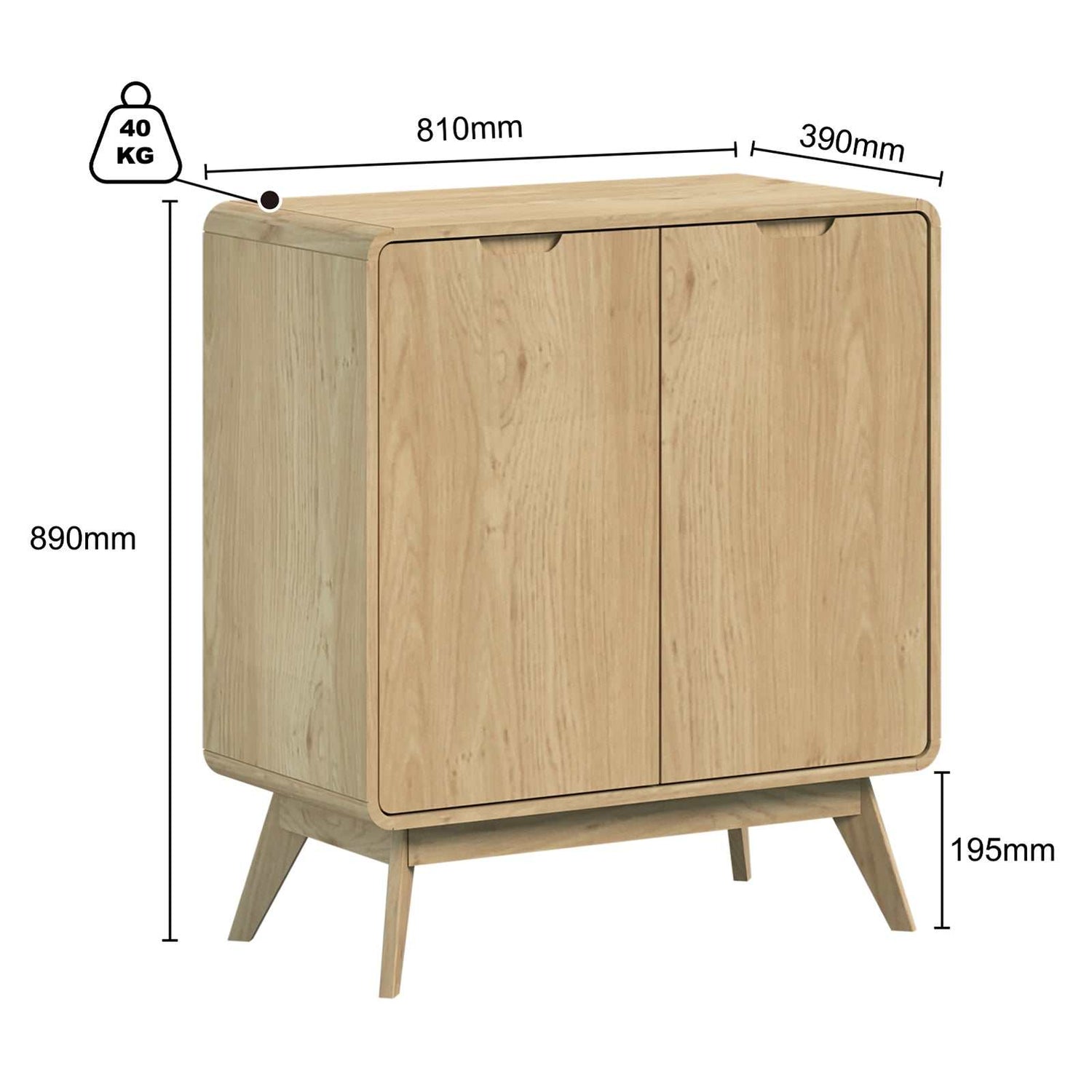 Sabi Serve – Two door wine cabinet